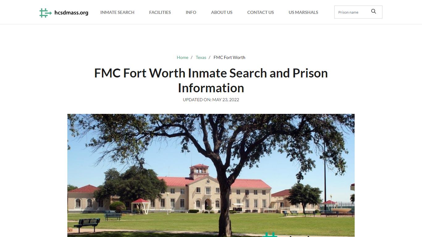 FMC Fort Worth Inmate Search, Visitation, Phone no ...